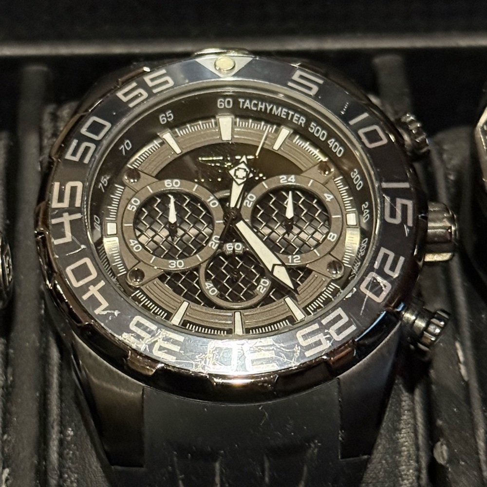 Men's Black Chronograph Watch #26308
